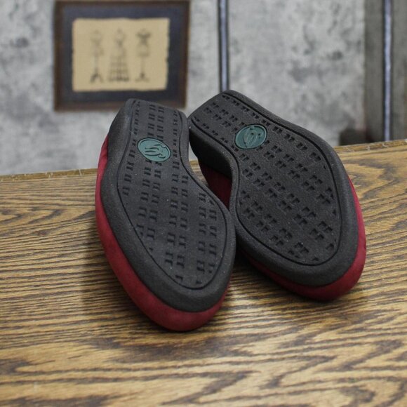 Grasshoppers by Keds Womens Suede Pull On Dress Flats Maroon Red 6M - Picture 5 of 6